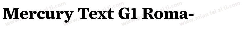 Mercury Text G1 Roma字体转换